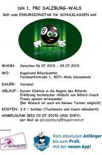 Billard Projektwoche beim 1. PBC Salzburg-Wals